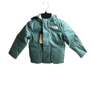 North Face kids 3 down triclimate jacket sage green